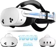 Head Strap with Battery for Oculus Quest 3, 10000mAh Battery Pack Extend 4H P...