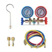 AC Manifold Gauge Set Fit R22 R12 R502 Refrigeration Charging Copper + rubber