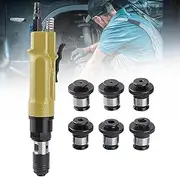 Handhold Pneumatic Tapping, Straight Type Self-Locking Tapping Machinewith 6 ChucksMachine, 700-2000RPM Speed Adjustable for Drilling/Tapping
