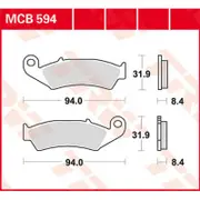 TRW Lucas Brake pad MCB594