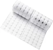 200Pcs Self Adhesive Dots, Sticky Hook and Loop Dots, 10mm 20mm Self Adhesive Dots Tapes, Double Sided Hook Loop Dots Backing Fastening Tape, Loop Self Adhesive Dots Tapes White,for Home, School