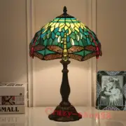 Table Lamp Stained Glass Tiffany Light Living Room Retro Handmade Scandinavian