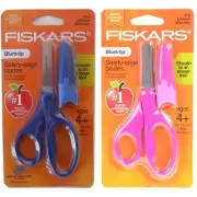 Fiskars Kids Scissors 2-Pack – Safety-Edge Blunt & Pointed Tip w/ Sheaths