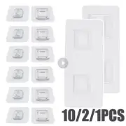 10/2 Pairs Double Sided Adhesive Wall Hooks Invisible Traceless Snap Hook Wall S