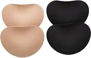 [Generic] 2 Pairs Bra Pads Inserts Push up, Sticky Bra Inserts Invisible Breast Lift Padding, Sticky Push up Breast Pads for Women Swimsuits Bikini Dress