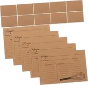 TIDTALEO Elegant Paper Recipe Cards 20pcs Set Writable Cards for Cooking Notes Kitchen