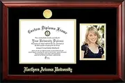 NCAA Northern Arizona Lumberjacks Unisex Northern Arizona University 11 x 8.5 Inches Gold Embossed Diploma Frame with 5 x 7 Inches Portrait Gold Embossed Diploma Frame with 5 x 7 Inches Portrait Brown One Size