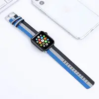 在飛比找Yahoo!奇摩拍賣優惠-適用蘋果se 456代手錶尼龍編織D型扣錶帶 三星智能手錶2