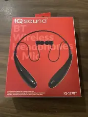 IQ Sound White Wireless Bluetooth Headphones & Mic