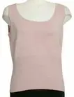 ST. JOHN Mauve Purple Ribbed Hem Wool Blend Sleeveless Shell Tank Top L
