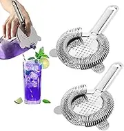 Bar Strainer Cocktail - Stainless Steel Mesh Bartender Strainer | Ice Filter Cocktail Making Tool Bartender Gadgets for Home, Kitchen, Cafe, Restaurant