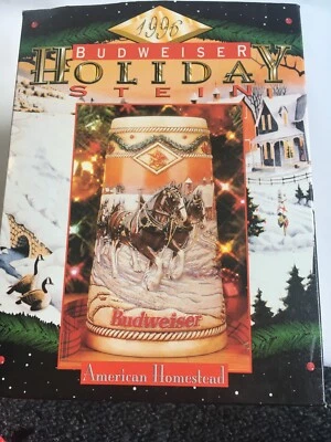 1996 Budweiser Holiday Stein Mug American Homestead NEW in BOX