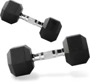 Rubber Coated Dumbbells Hex Dumbbells Set Dumbbell Weights Hand Weight Fitness T