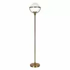 Henn&Hart 11" Brass Metal/Glass Floor Lamp