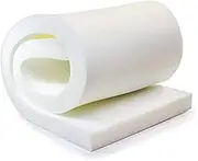 AK TRADING CO. Professional 4" Thick, 18" Wide X 72" Long Regular Density Upholstery Foam, White