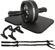 Ab Wheel Roller 6-in-1 Exerciser Roller Wheel Kit Abs Toner Home Gym Equipments