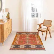 Large Floor Rug Rugs Multi Color Jute Wool Reversible Carpet Retro Area Rug Mat