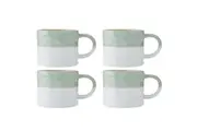 4PK Mikasa 350ml Ombre Coffee Mug Cup Stoneware Drinkware w Handle Blue White