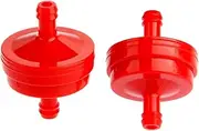 2pcs Lawn Mower Plastic Red Inline Fuel Filter for B&S Inline In Line Fuel Filter Lawn Mower Red 298090 298090S