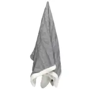 [James Lane] Sherpa Fur Knitted Throw Grey - 170cm x 130cm