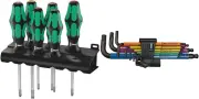 Wera 073593 9pce Hex Plus Allen Key Set & Wera 105622 6pce Screwdriver Set