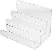 NOLITOY Acrylic Display Stand for Handbags and Multi Retail Display Rack Space Efficient Organizer for Sunglasses and Accessories Acrylic Design Height with Spacing