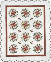 VIRGINIA WREATH ---- PATCHWORK & APPLIQUE VINTAGE QUILT PATTERN