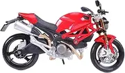 Alloy Racing Motorcycle Model 1:18 for Ducati for Monster 696 Simulation Diecast Metal Toy Street Motorcycle Model Gift Motorcycle Model with Steering Movable Stand