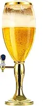 Beer Tower Dispenser with Ice Tube Faucet & LED Lights - Mini Kegerator for Home Bar, Pub, Party & Restaurant - 3L Drink Cooler
