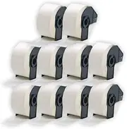 ExtraPrint 10 x Compatible Rolls DK11208 DK-11208 38mm x 90mm Die-Cut Paper Label for Brother QL-1060 QL-1060N QL-1110NWB QL-500 QL-570 QL-580N QL-720NW QL-800 (400 Labels per Roll)