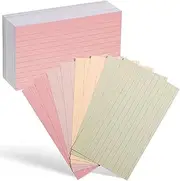 Mr. Pen- Lined Index Cards, 3" x 5", 180 Cards, Vintage Colors, Index Cards 3x5 index cards, notecards 3x5 Lined, Flashcards for Studying, 3 x 5 index cards ruled, Flash Cards, Ruled Index Cards 3x5