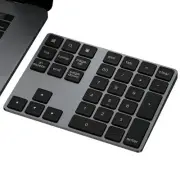 Bluetooth Number Pad, Aluminum Rechargeable Numeric Keypad Wireless 34-Keys N...