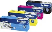 4-Pack Brother TN253 TN257 Genuine High Capacity Toner Set [1C, 1Y, 1M, 1BK]