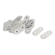 Stainless Steel Flat Bracket Straight Mending Fixing Plates 40mm 20pcs Silver