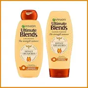 Garnier Ultimate Blends Honey Treasures Shampoo & Conditioner Set | Strengthening for Dry Damaged Hair 360 ml