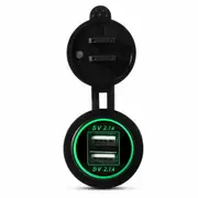 Ozoffer Dual 2.1A (4.2A) 12V/24V DC USB Car Quick Charger Power Socket Outlet Truck Boat