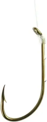 Eagle Claw Lazer Sharp Super Snelled Hook #6 6" Down Eye Bronze 6/Pk L739H-6