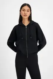 [Bonds] Bonds Women's Originals Cotton Zip Hoodie in Nu Black Size: Large L Nu Black
