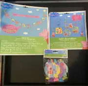 Peppa Pig Birthday Party! 10’ Party Banner, Swirl Decorations, Blowouts!