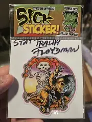 Garbage Pail Kids Sick Stickers of Bony Jonie & Dead Ted Floydman Auto 2021.