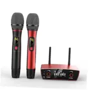 Wireless Microphone System for Karaoke Singing - Dual Wireless Mics, Handheld