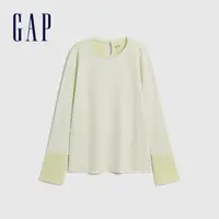 在飛比找momo購物網優惠-【GAP】女裝 圓領長袖T恤-米白色(836105)