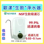 🌋快閃特賣價🌋生飲濾水器🎉【TAIWAN精品獎淨水器】🎉廚上桌上型CTME-301生飲淨水器/直飲/NSF濾芯/濾心認證