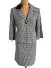 NWT ST. JOHN Knits Sequin Shimmer Tweed Jacket Blazer Skirt Suit sz 16 $2390