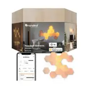 Nanoleaf Elements Wood Look Hexagons WiFi and Thread Smart LED Dimmable Home ...