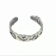 925 STAMPED STERLING SILVER TOE RING XS WAVES IN THE WIND ADJUSTABLE