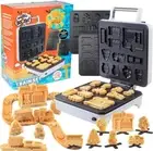Fun Family Train Set Waffle Maker with Recipe Book - Easy Breakfast Delight