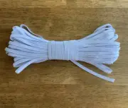 Flat elastic white 1/4” inch 5mm fast shipping USA DYI 20 Yards (60ft) for Masks