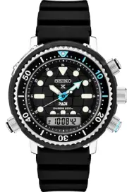 Seiko Men's Prospex Solar PADI Arnie Black Hybrid Diver's Watch SNJ035