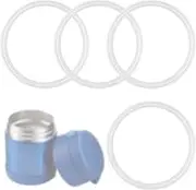 lasuroa 3pcs Food Jar Gaskets, Silicone Replacement Gasket Replacement Lid Seals Food Jar Parts Compatible with Thermos Funtainer 10oz Food Jar (White), 28167